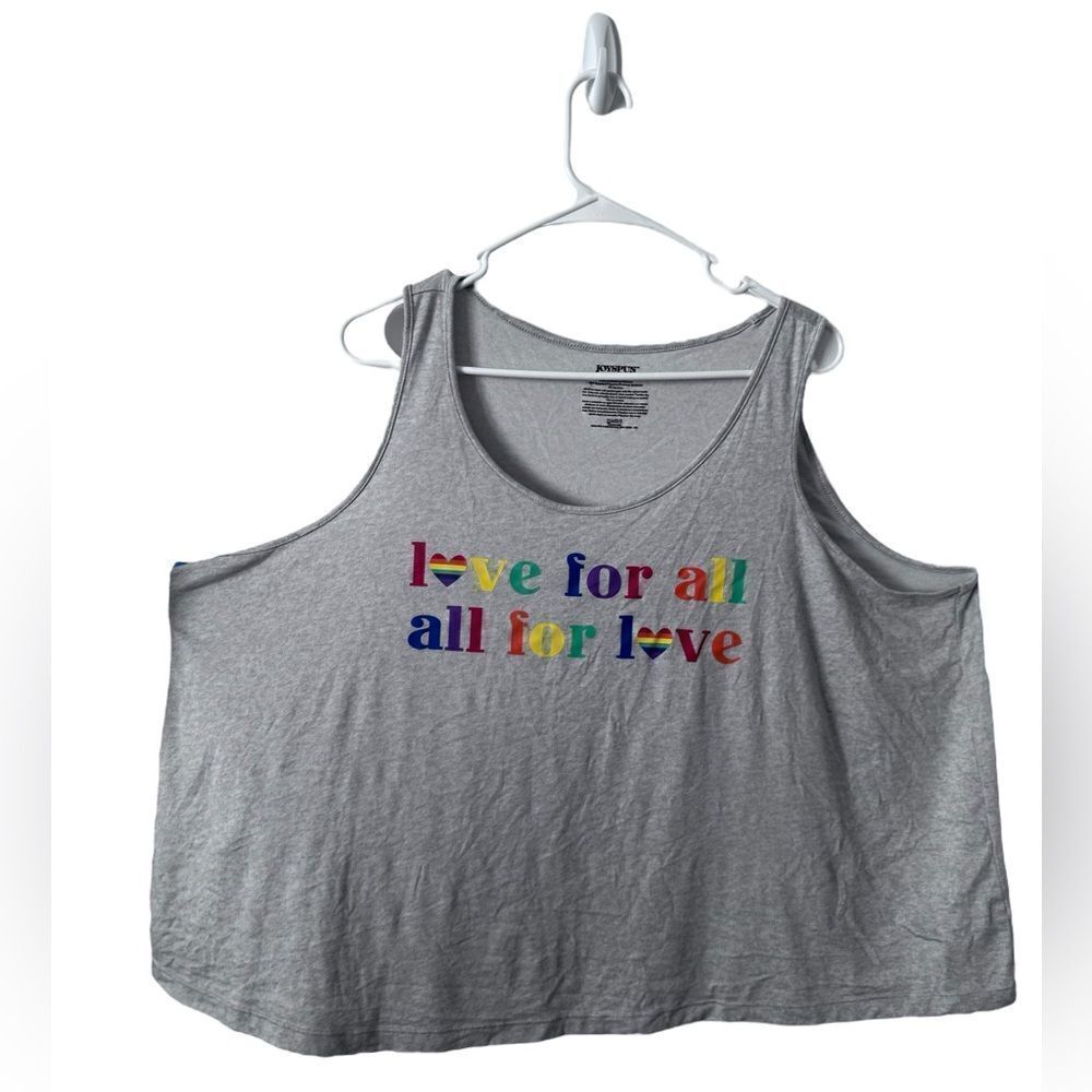 Joy Spun Love for All, All for Love Sleep Tank Top Size XXL